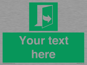 Custom sign safe condition door opens pulling left hand side